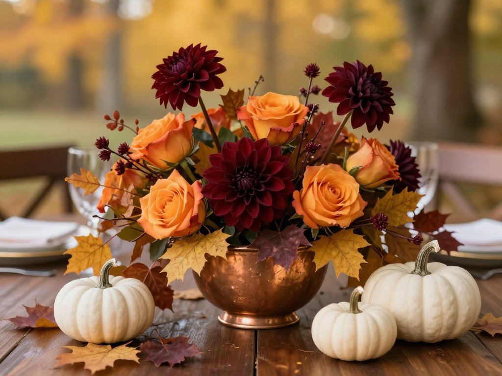 fall wedding centerpieces with autumn flowers and pumpkins fall wedding centerpieces with autumn flowers and pumpkins