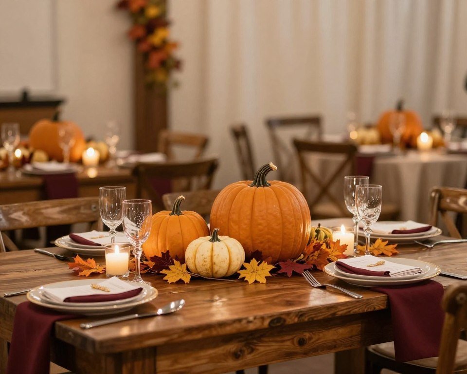 fall wedding theme with autumn colors and harvest elements