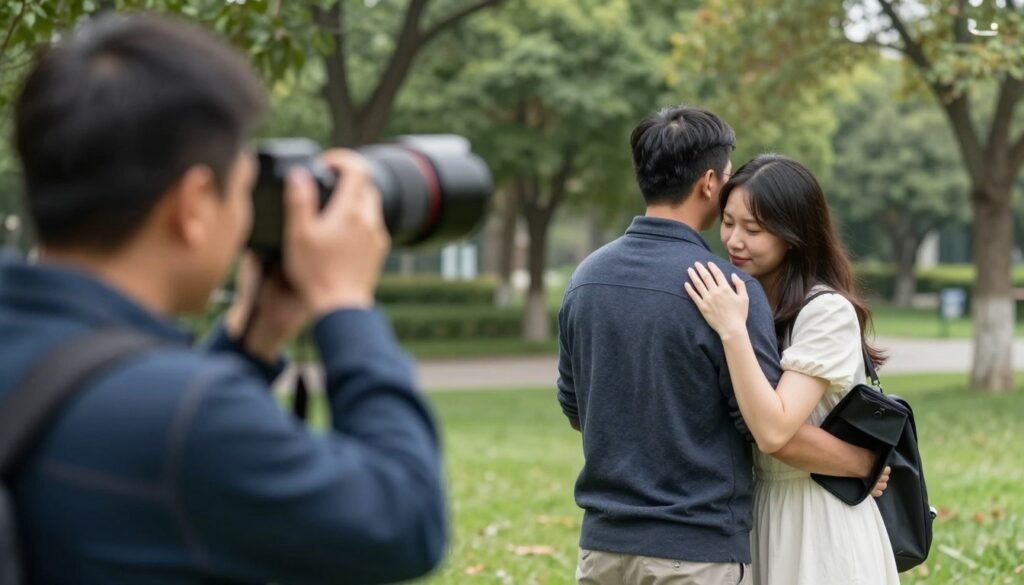 family member capturing surprise proposal photo discreetly family member capturing surprise proposal photo discreetly