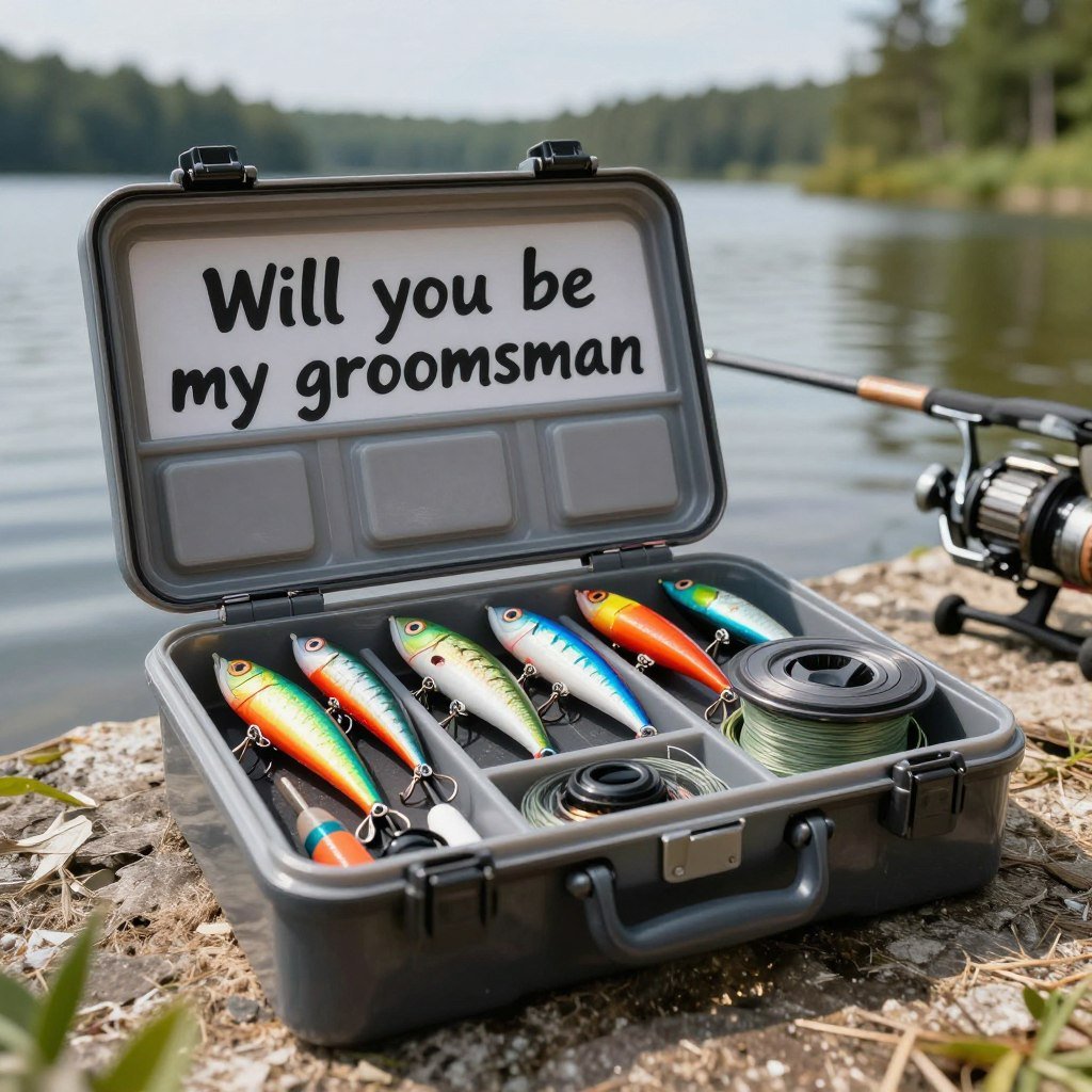 fishing themed groomsman proposal kit