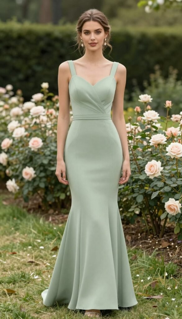 fit and flare bridesmaid dress structured garden elegance