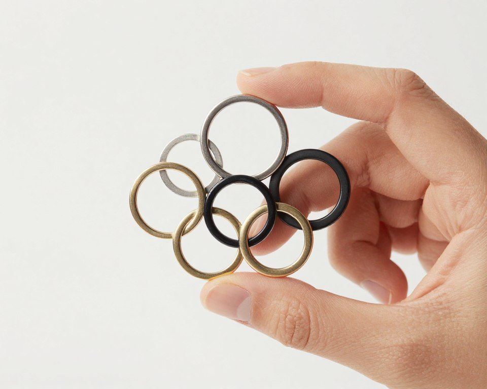 five ring stack demonstrating odd number grouping principle