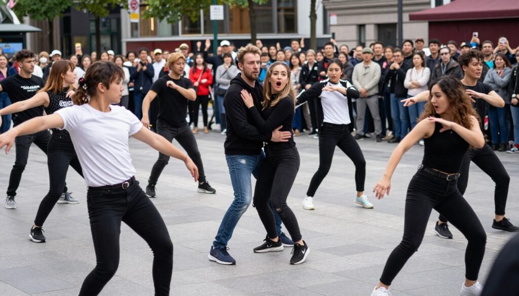 flash mob proposal performance in public square
