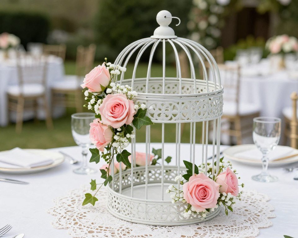 floral decorated birdcage used as romantic garden wedding card box floral decorated birdcage used as romantic garden wedding card box