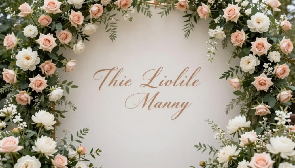 floral frame seating chart arrangement