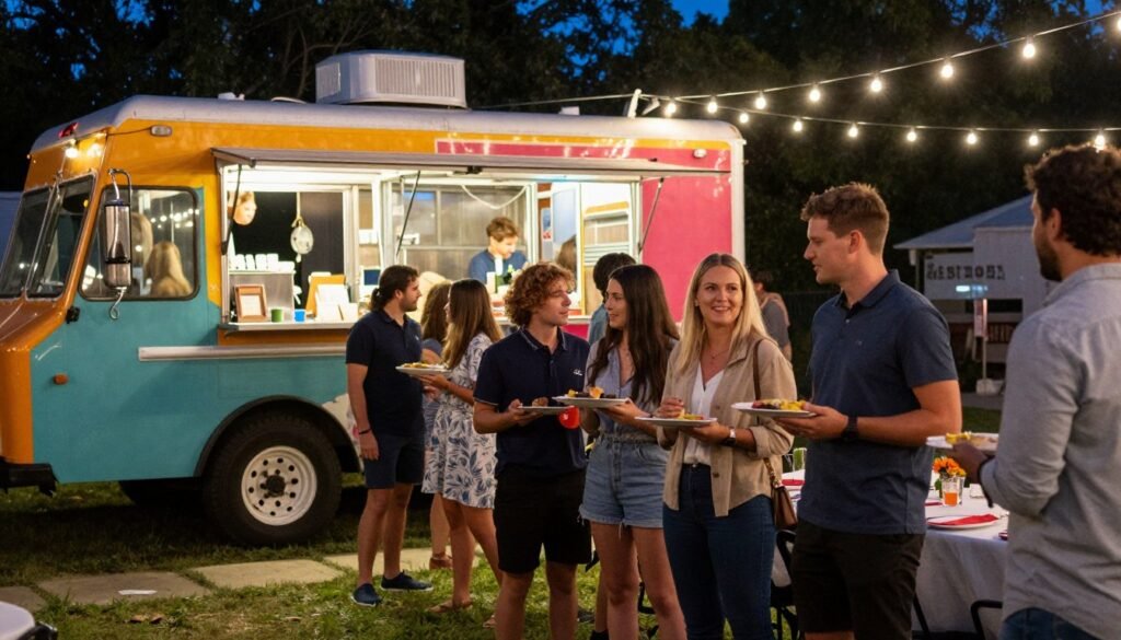 food truck at rehearsal dinner