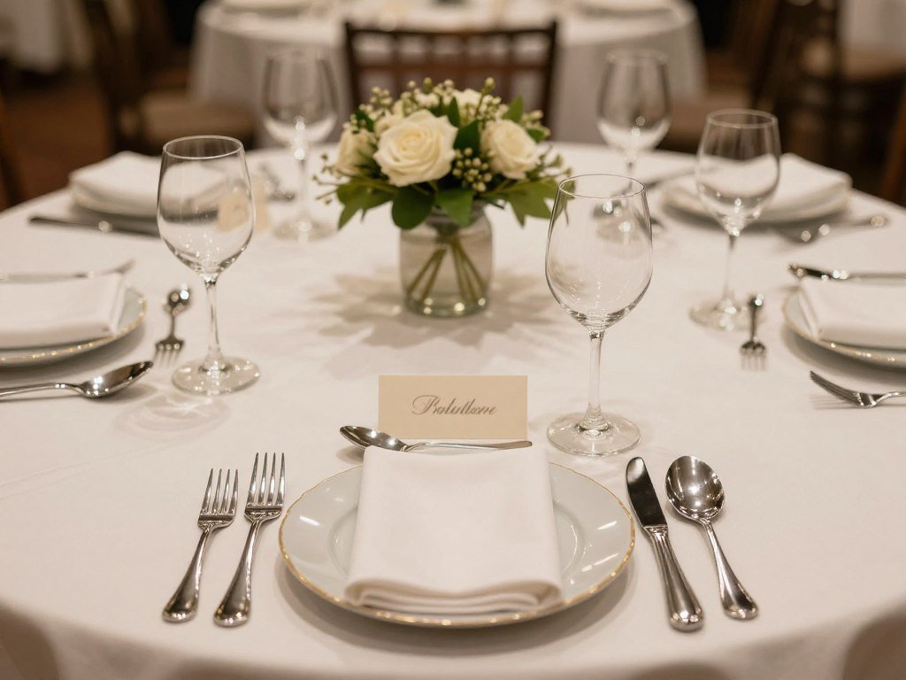 formal rehearsal dinner table setting