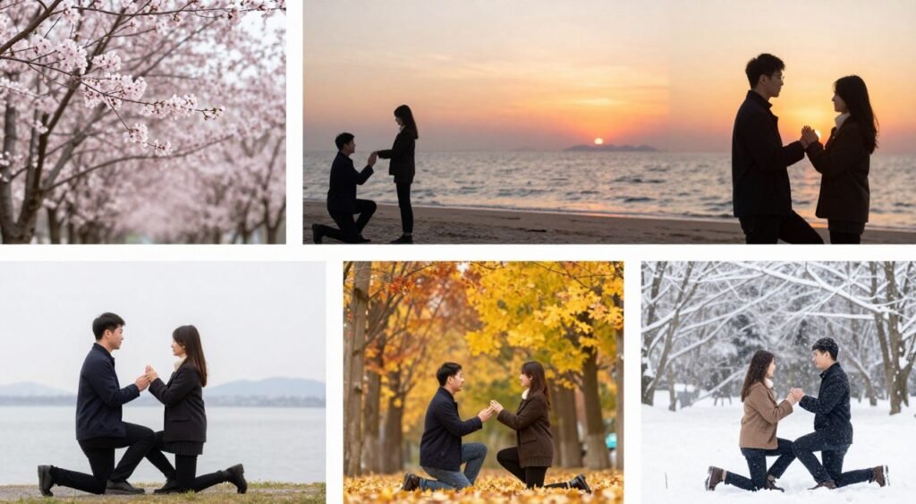 four seasons proposal collage