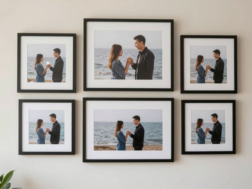 framed proposal photos displayed in home framed proposal photos displayed in home