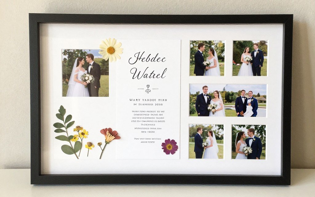 framed wedding program display with other memorabilia framed wedding program display with other memorabilia