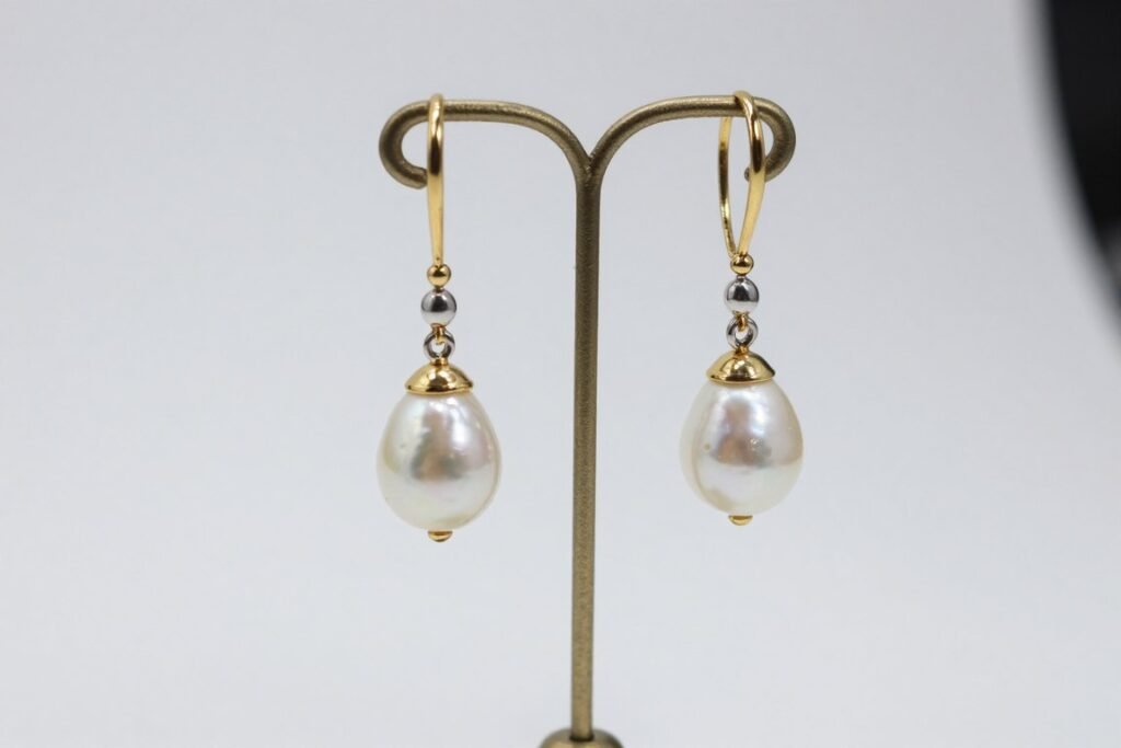 freshwater pearl drop earrings for wedding jewelry