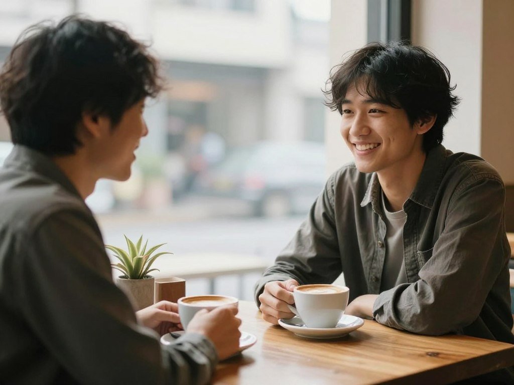 friends enjoying coffee together for proposal conversation friends enjoying coffee together for proposal conversation