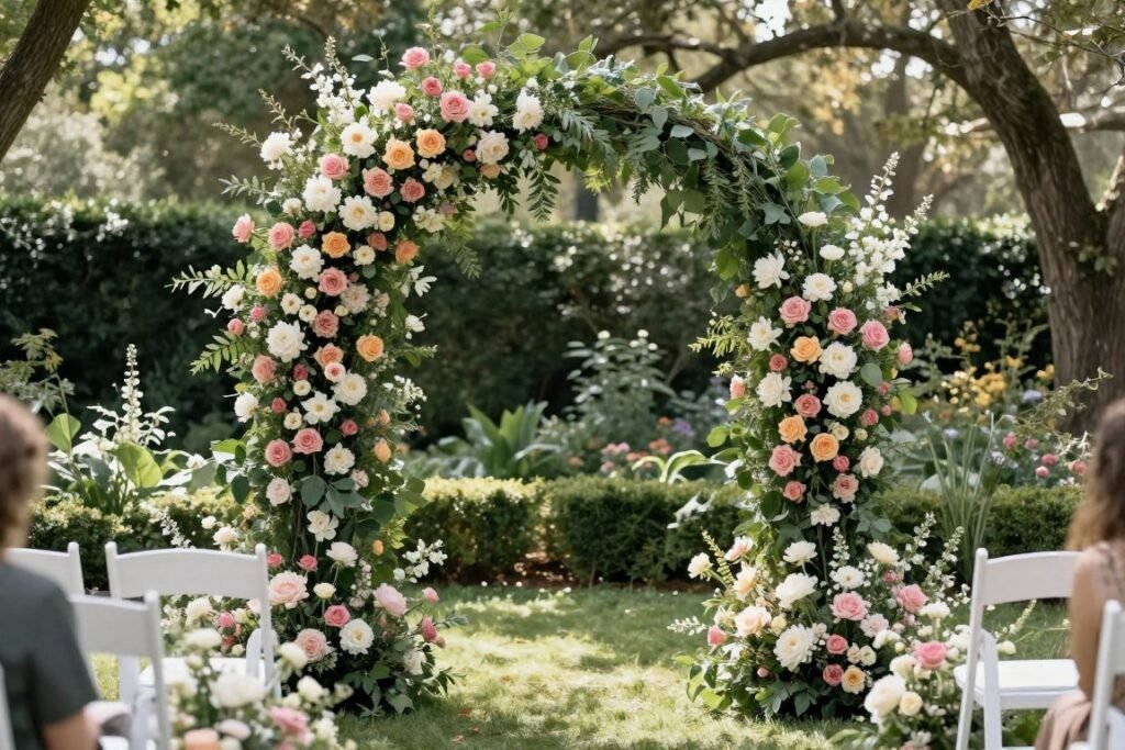 garden wedding theme with lush florals and greenery