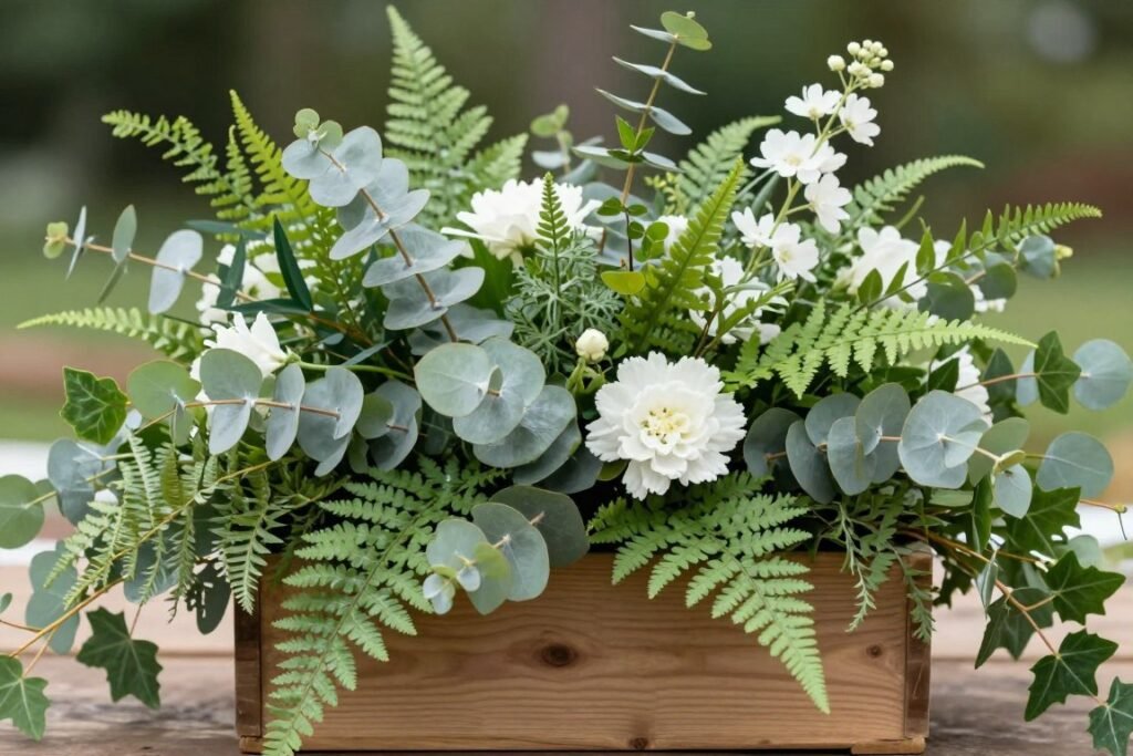 greenery wedding centerpieces with eucalyptus and ferns greenery wedding centerpieces with eucalyptus and ferns