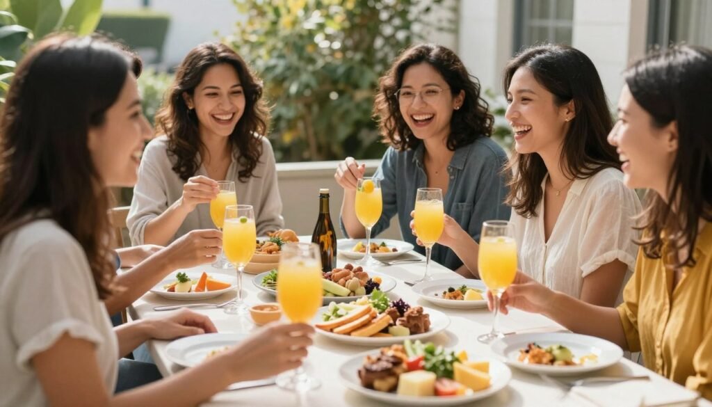 group brunch bridesmaid proposal