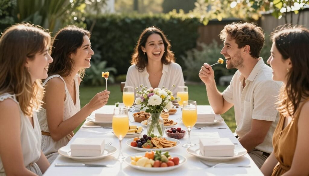 group brunch bridesmaid proposal gathering