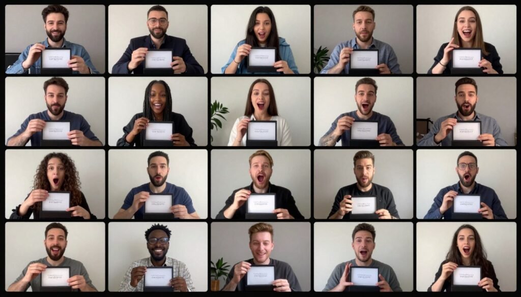 group video call for simultaneous groomsman proposals