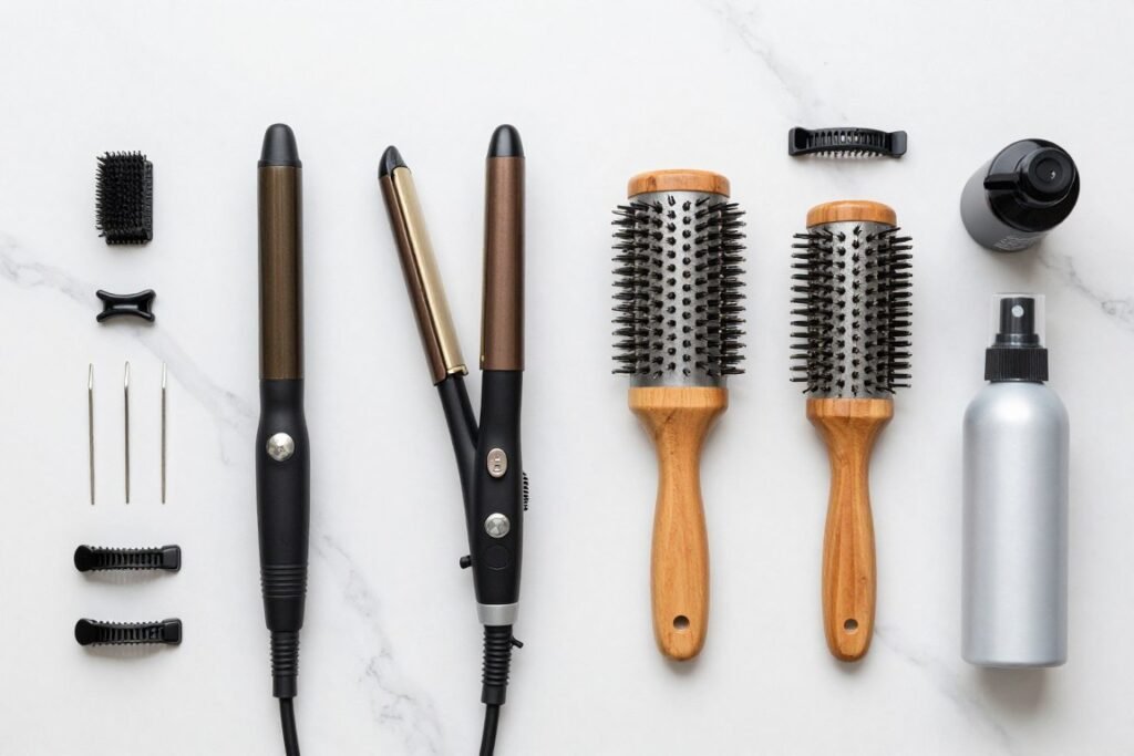 hair styling tools and products for bridesmaid hairstyles