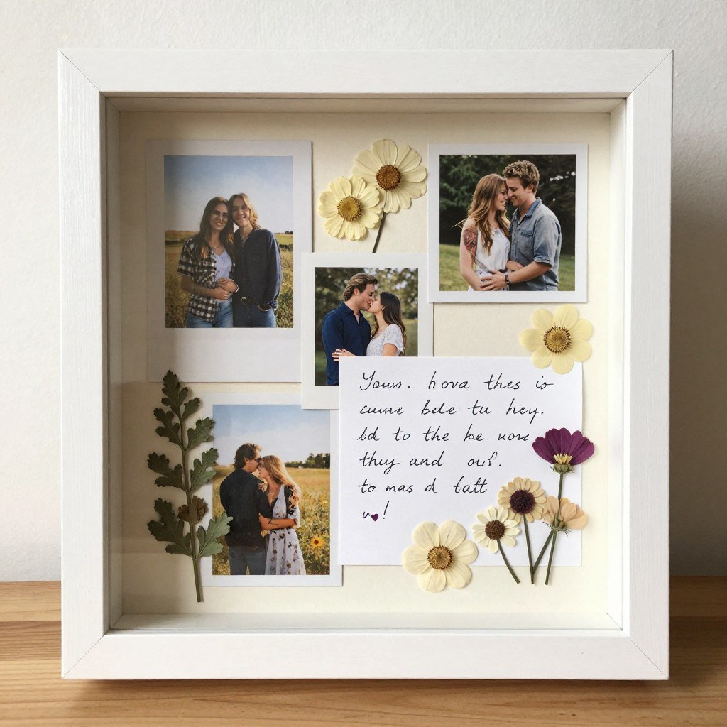 handmade memorial shadow box display