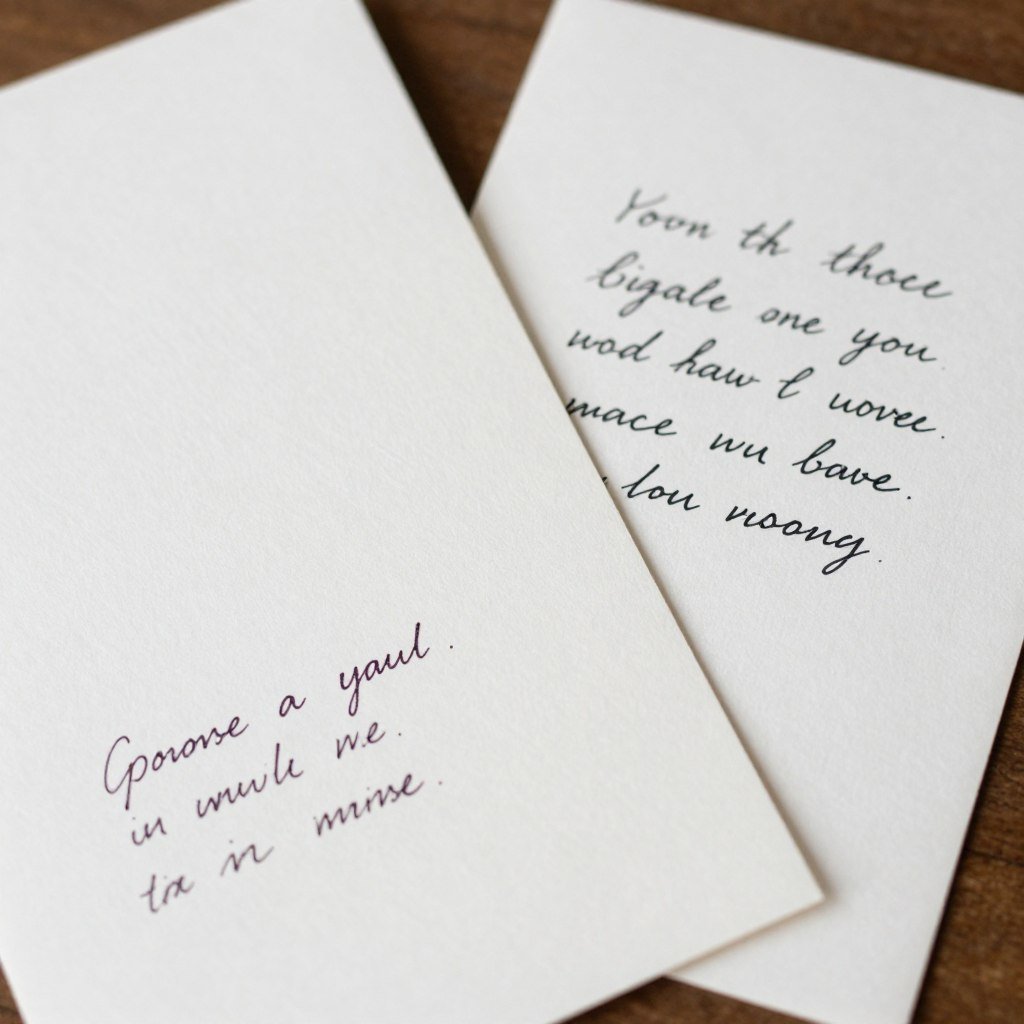 handwritten bridesmaid proposal cards showing personal messages