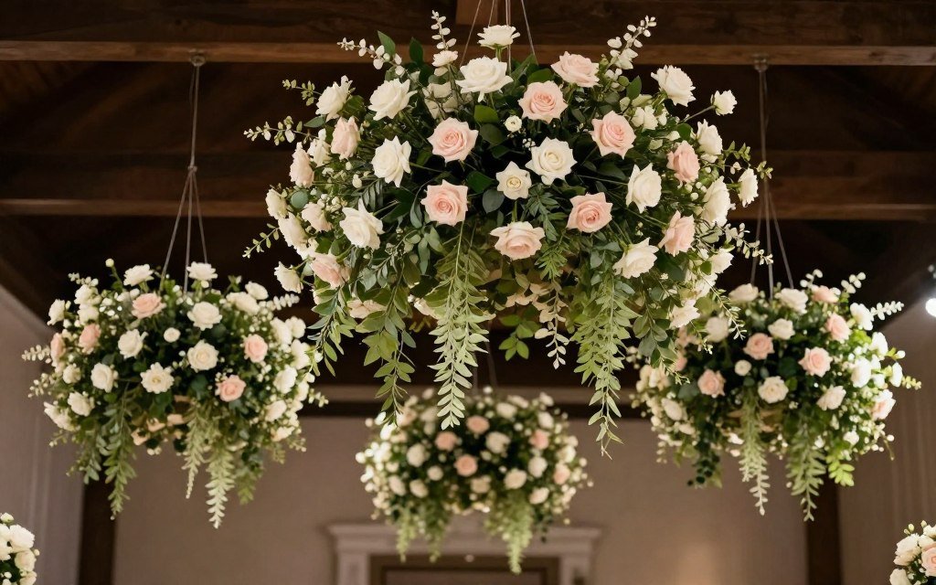 hanging floral decoration ideas suspended above wedding ceremony aisle hanging floral decoration ideas suspended above wedding ceremony aisle