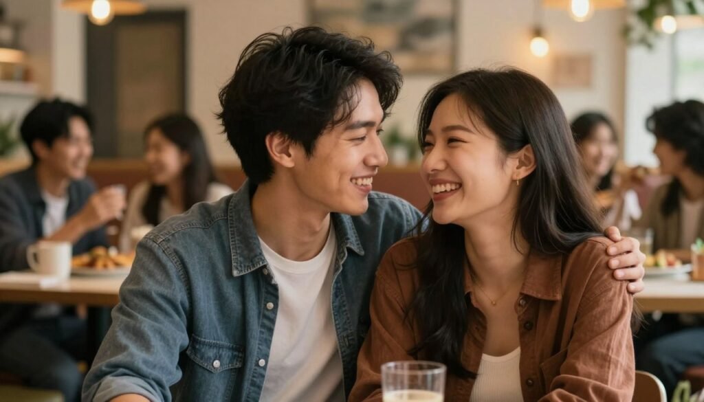 happy couple enjoying quality time together on perfect date