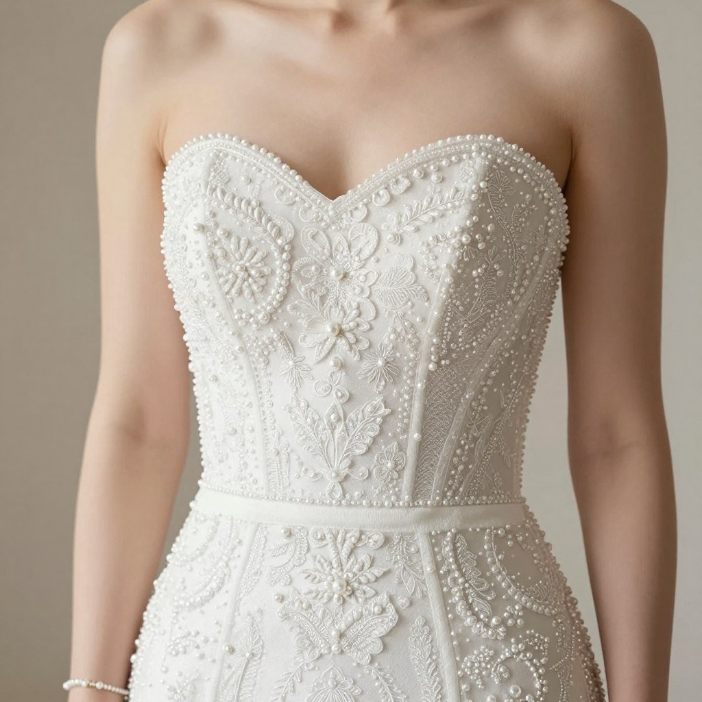 heavily beaded wedding dress with simple jewelry heavily beaded wedding dress with simple jewelry
