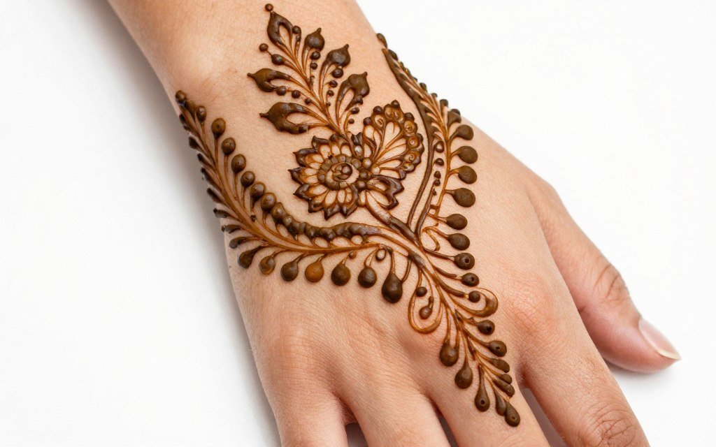 henna wedding ring design as temporary alternative option