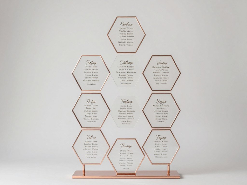 hexagonal seating chart design elements