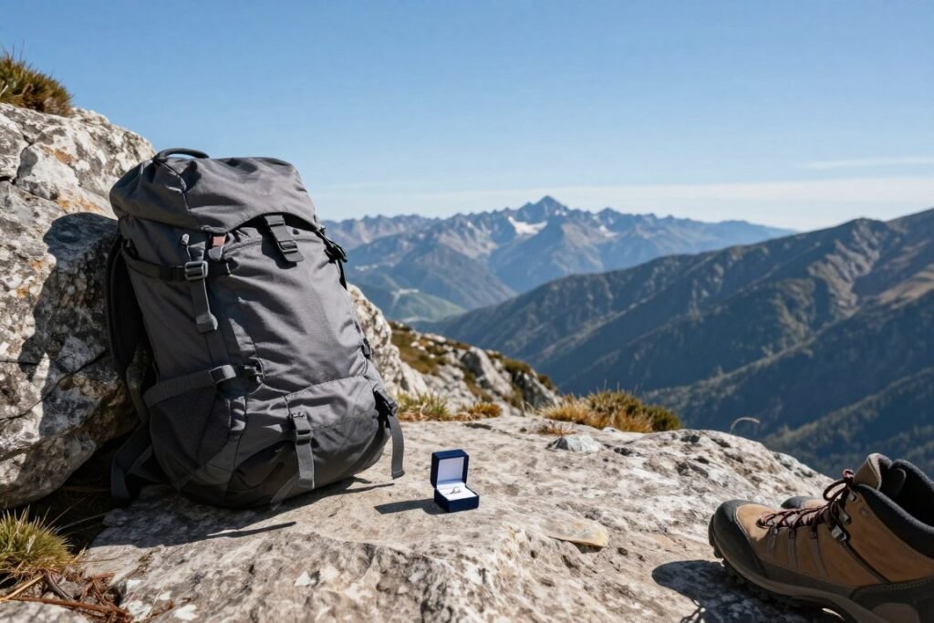 hiking trail proposal setup with scenic overlook hiking trail proposal setup with scenic overlook