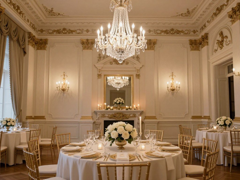 historic mansion wedding with classic elegant color palette