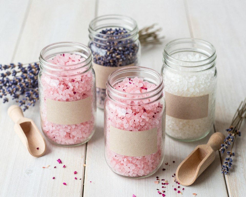 homemade bath products in mason jars with custom labels homemade bath products in mason jars with custom labels