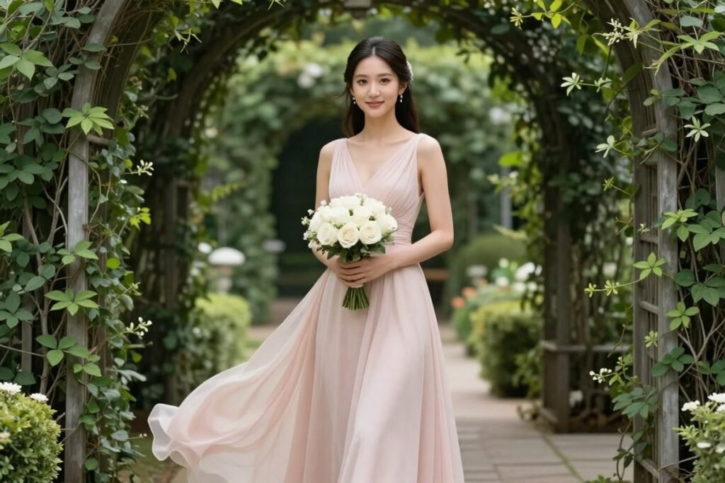 individual bridesmaid portrait