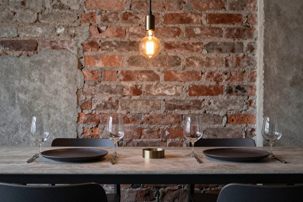 industrial chic table setting