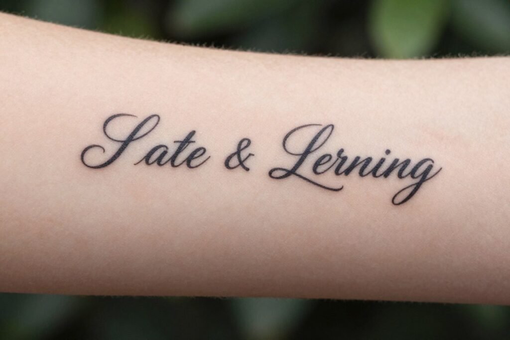 initial and name wedding ring tattoos showing partner names and letter designs