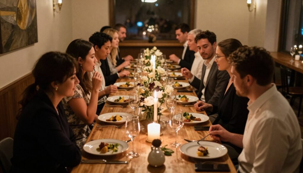 intimate small wedding reception dinner table