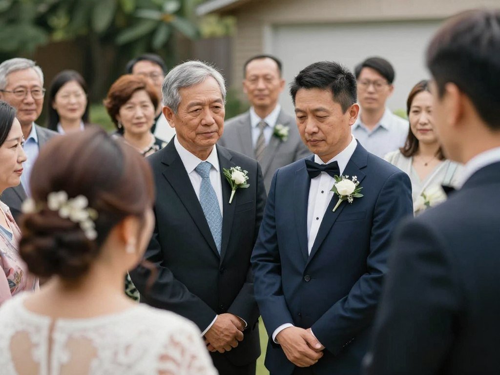 intimate wedding ceremony with small guest circle