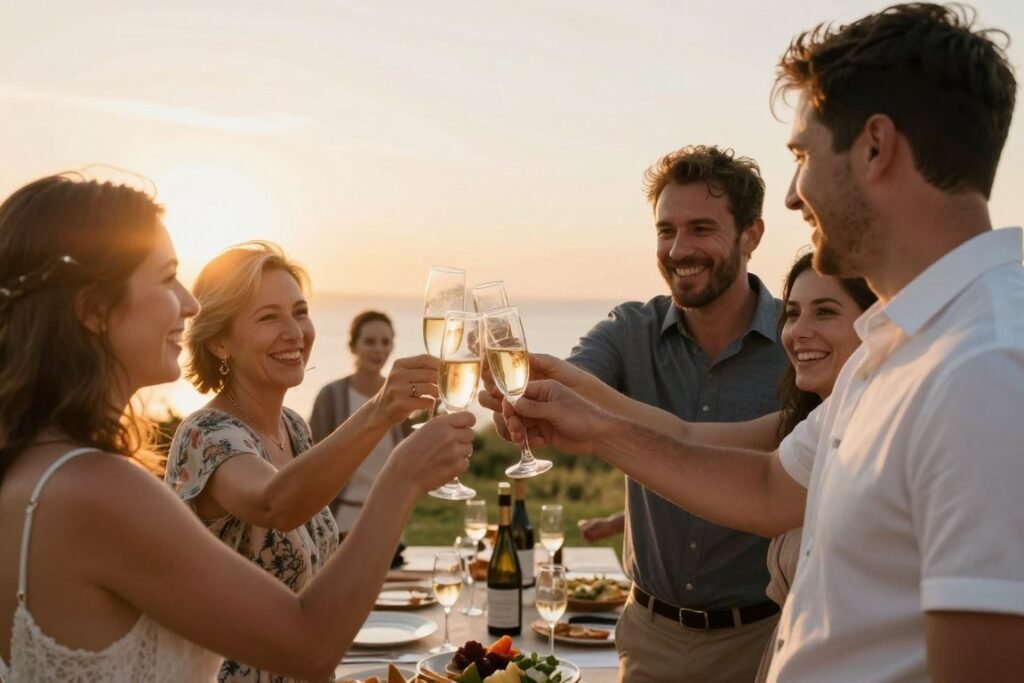 intimate wedding ideas couple celebrating with close friends family intimate wedding ideas couple celebrating with close friends family