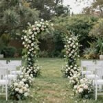 intimate wedding ideas with elegant outdoor ceremony setup