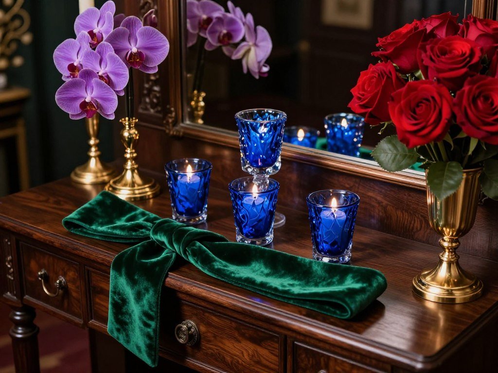 jewel tone summer wedding with emerald, sapphire, and amethyst colors