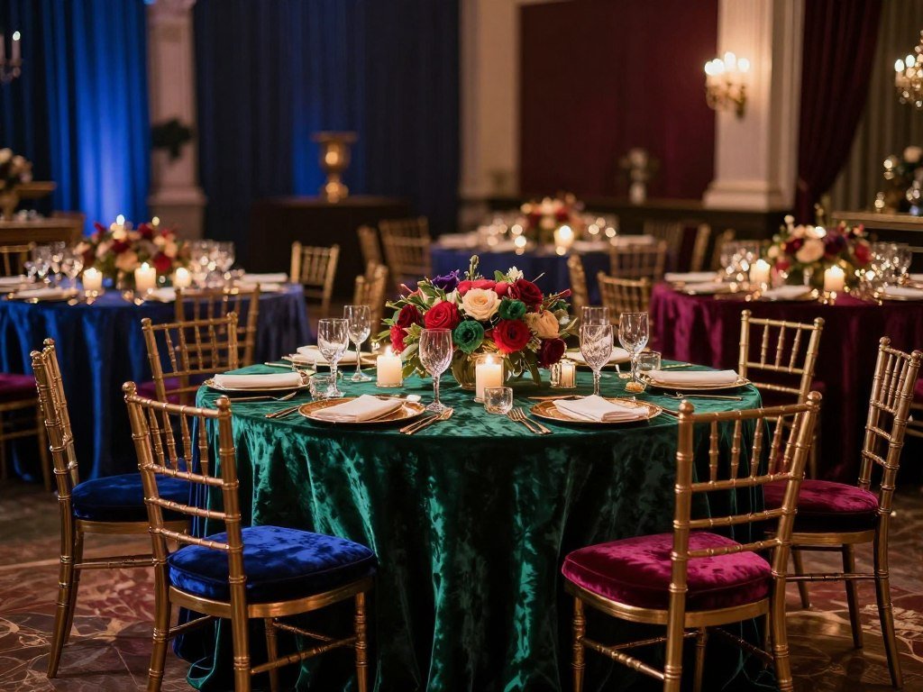 jewel tone wedding color palette with rich sapphire emerald and ruby