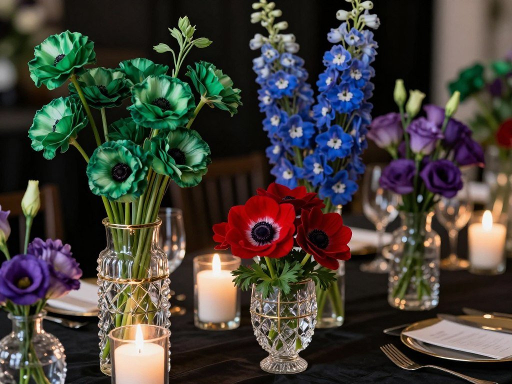jewel tone winter wedding with emerald, ruby, and sapphire colors