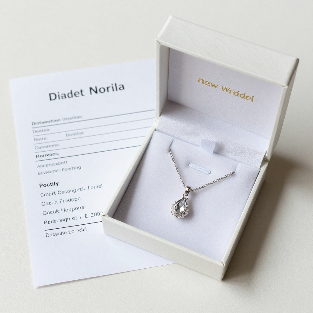 jewelry box with receipt wedding purchase