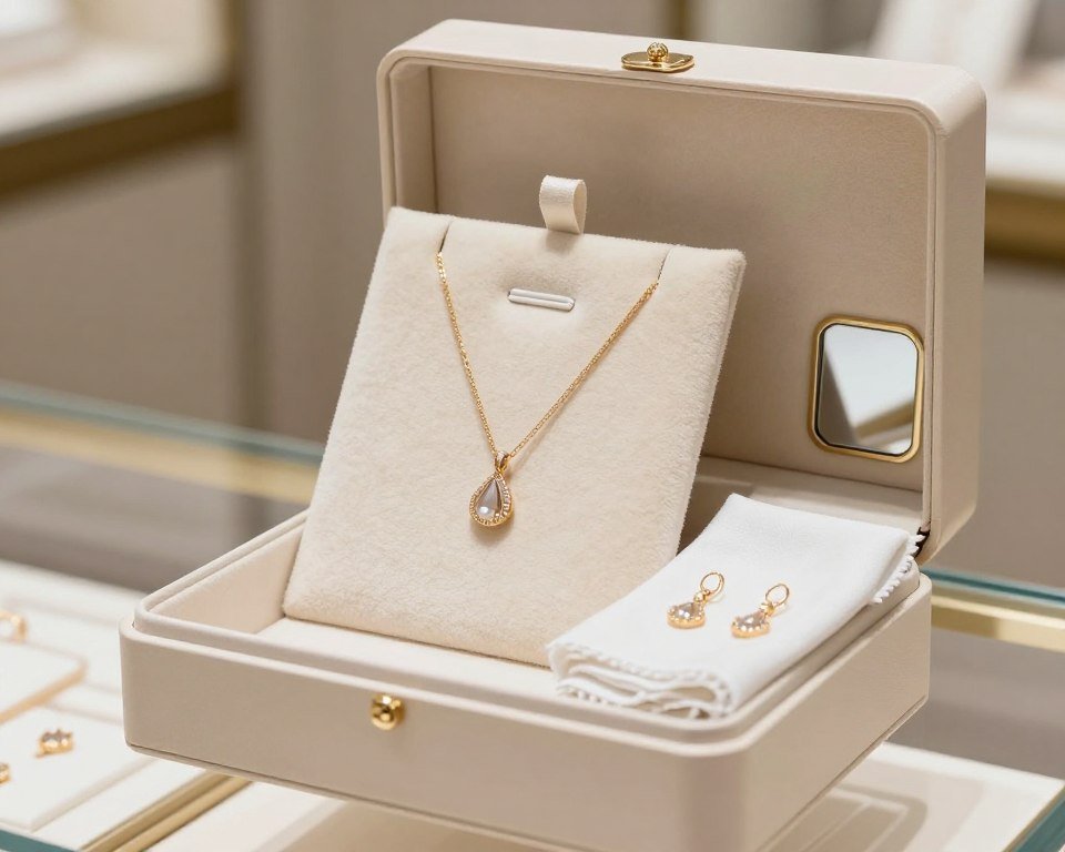 jewelry bridesmaid proposal box with necklaces and earrings