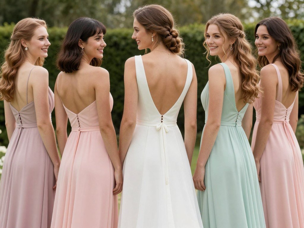 keyhole back pastel bridesmaid gown modern keyhole back pastel bridesmaid gown modern