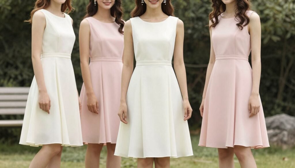 knee length bridesmaid dress casual wedding