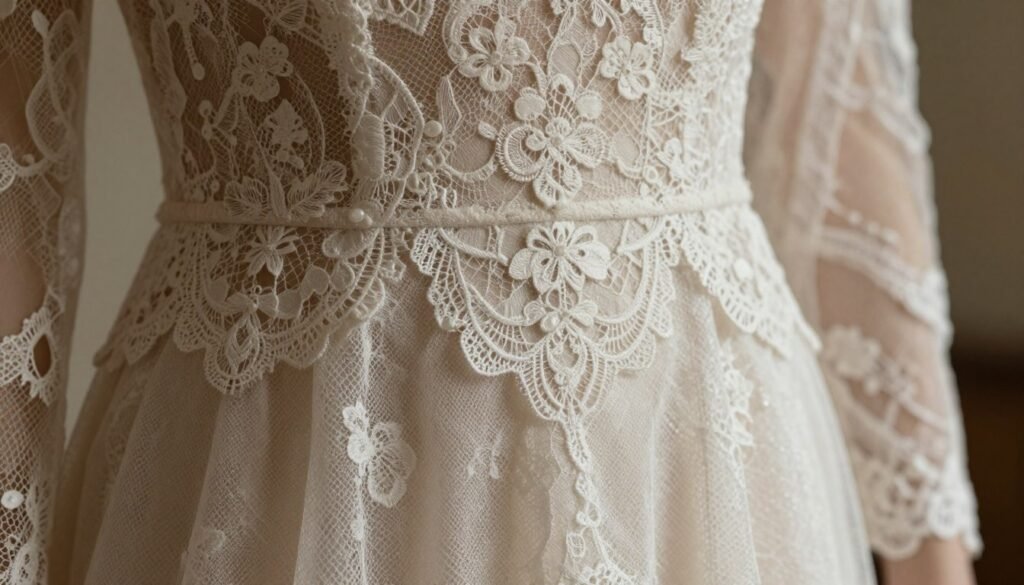 lace bridesmaid dress romantic detail