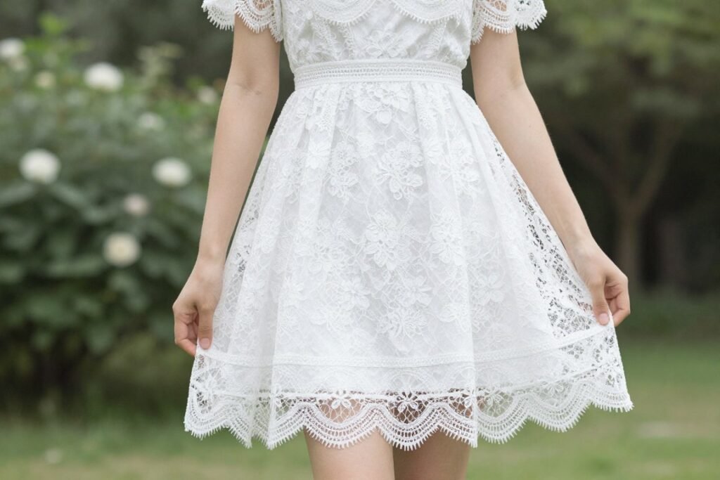 lace mini proposal dress