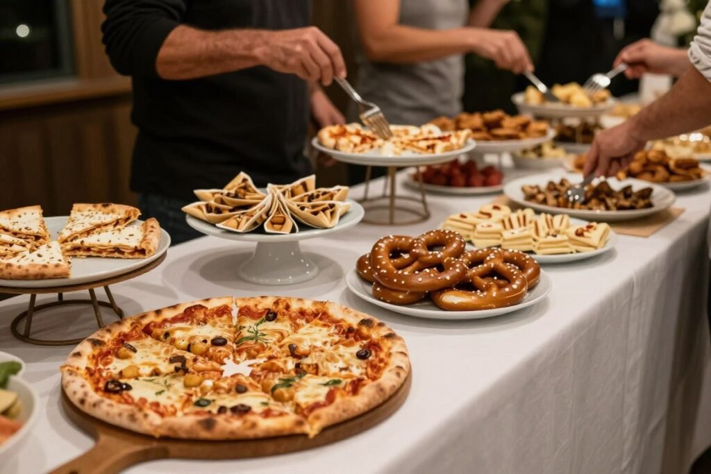 late night wedding snack station
