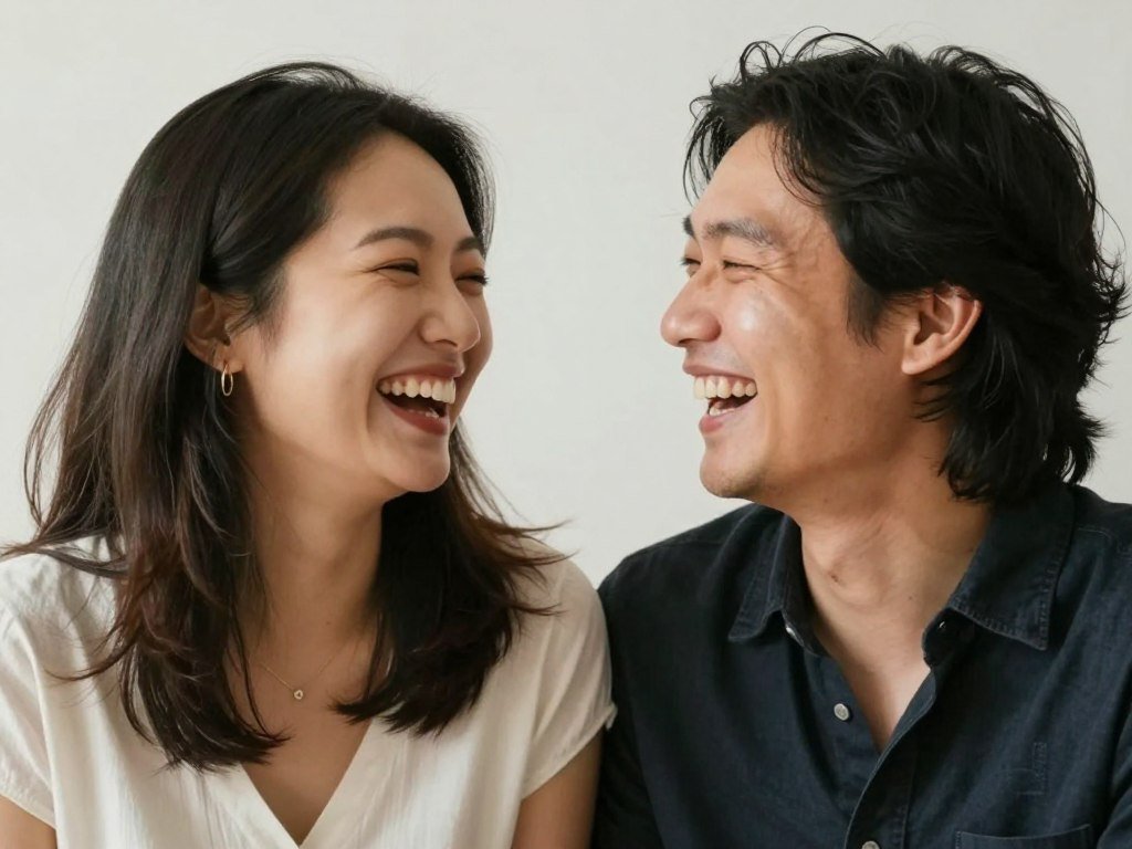 laughing couple anniversary photos